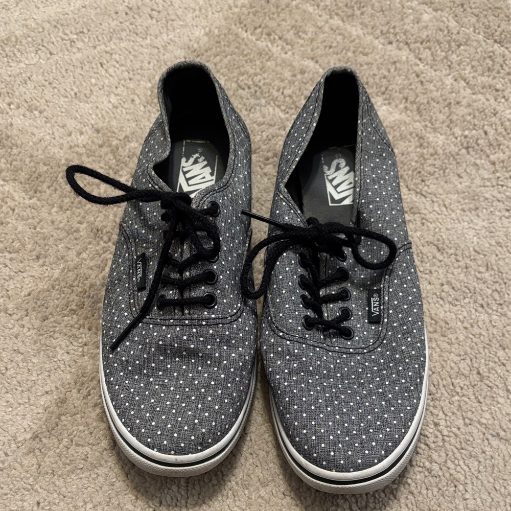 Vans Women’s Black and White Polka Dot Sneakers